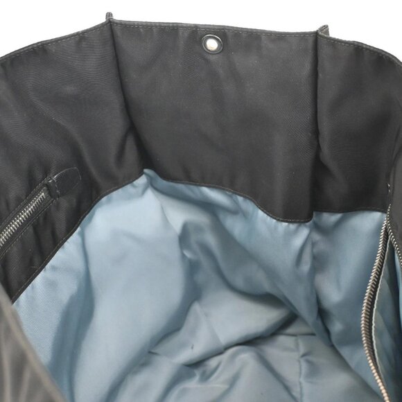 PRADA MILANO Etiquette Tote Bag Nylon Leather Black Italy 33CA290 - Picture 9 of 14